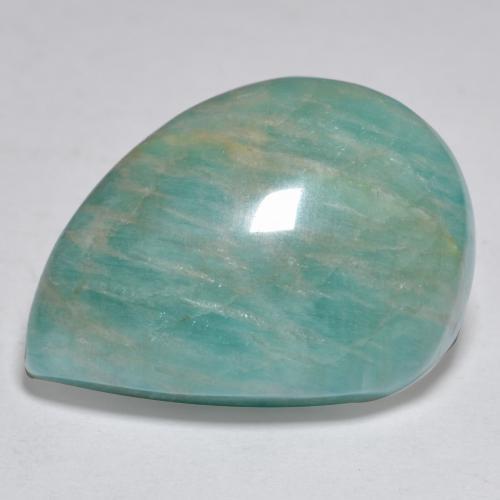 Amazzonite verde bluastro medio naturale da 19,26 ct, forma fantasia, traslucido
