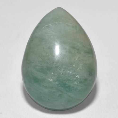 Amazzonite Verde blu naturale da 17.83 ct, Forma a pera, Traslucido