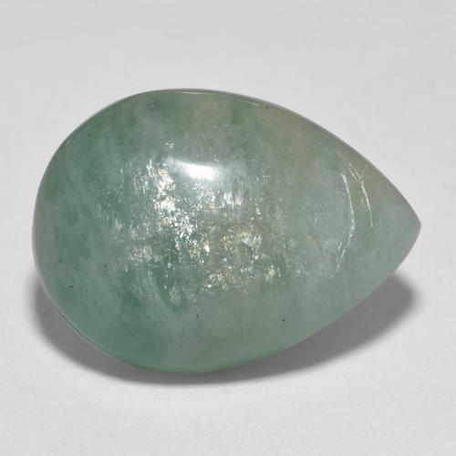 Amazzonite Verde blu naturale da 17.83 ct, Forma a pera, Traslucido