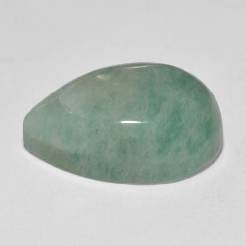 Amazzonite Verde blu naturale da 17.83 ct, Forma a pera, Traslucido