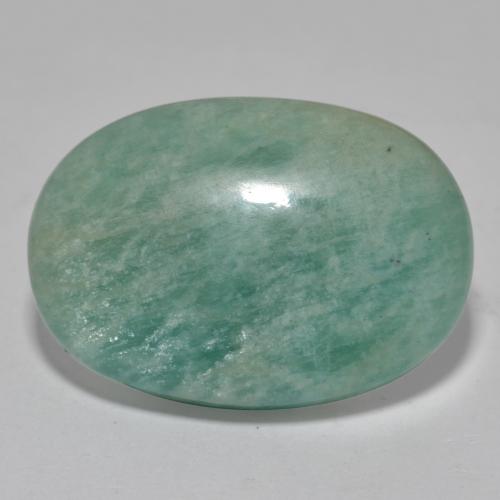 Amazzonite Verde bluastro medio naturale da 15.80 ct, Taglio ovale, Traslucido