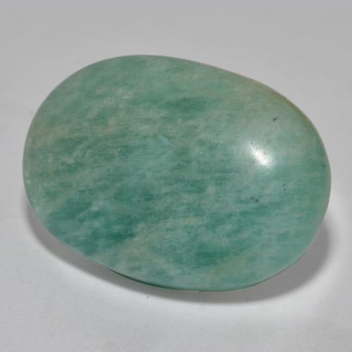 Amazzonite Verde bluastro medio naturale da 15.80 ct, Taglio ovale, Traslucido