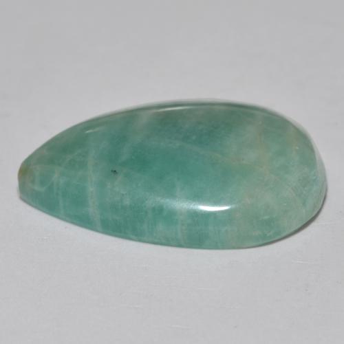 Amazzonite Tono verde blu naturale da 15.52 ct, Forma a pera, Traslucido