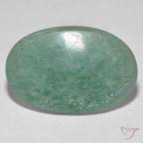 Amazzonite Verde bluastro naturale da 18.36 ct, Ovale, Traslucido
