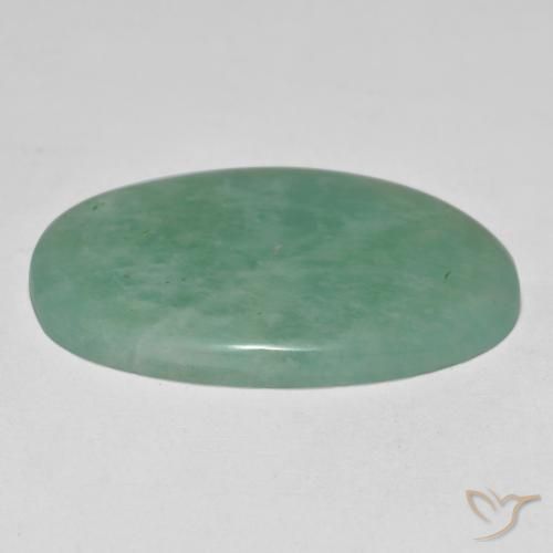 Amazzonite Verde bluastro naturale da 18.36 ct, Ovale, Traslucido