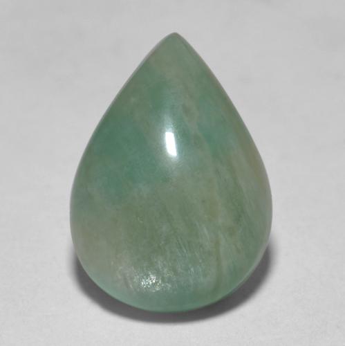 Amazzonite Verde muschio caldo naturale da 6.29 ct, Forma a pera, Traslucido