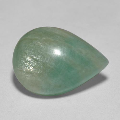 Amazzonite Verde muschio caldo naturale da 6.29 ct, Forma a pera, Traslucido
