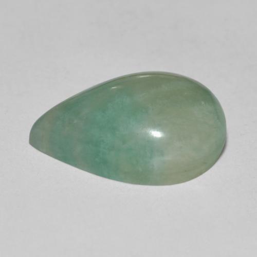 Amazzonite Verde muschio caldo naturale da 6.29 ct, Forma a pera, Traslucido
