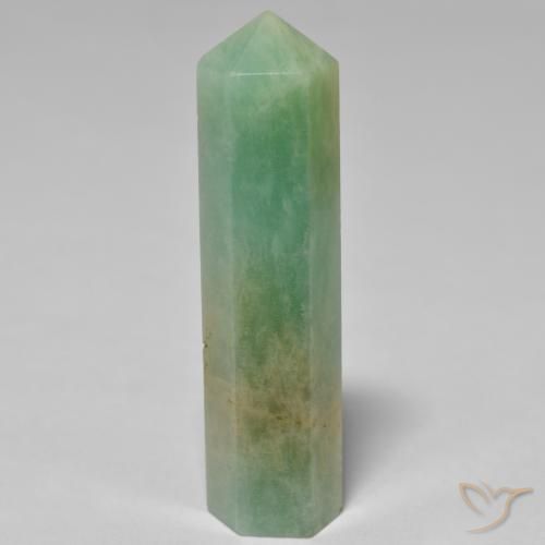 33.66ct Naturale Verde Salvia Chiaro Amazzonite, Taglio a fantasia, Opaco