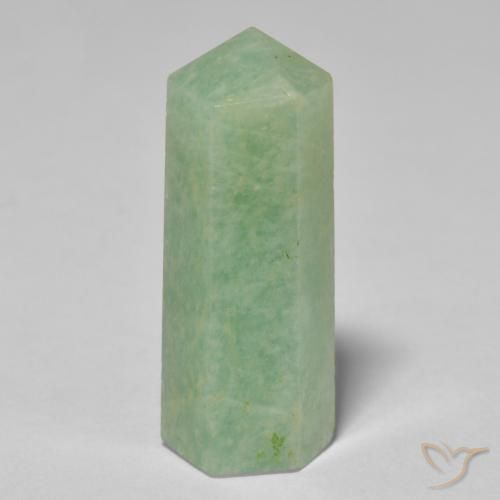24.03ct Naturale Medium Light-Green Amazzonite, Taglio a fantasia, Opaco
