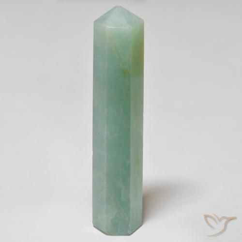 24.88ct Naturale Verde mare chiaro Amazzonite, Taglio a fantasia, Opaco
