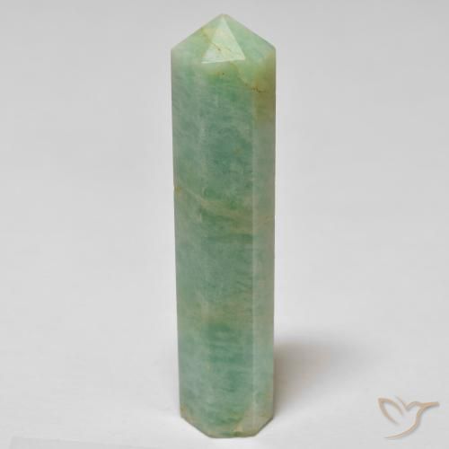 24.60ct Naturale Verde chiaro Amazzonite, Taglio a fantasia, Opaco