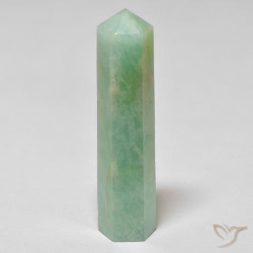 25.04ct Naturale Verde chiaro Amazzonite, Taglio a fantasia, Opaco