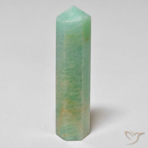 25.14ct Naturale Verde chiaro Amazzonite, Taglio a fantasia, Opaco