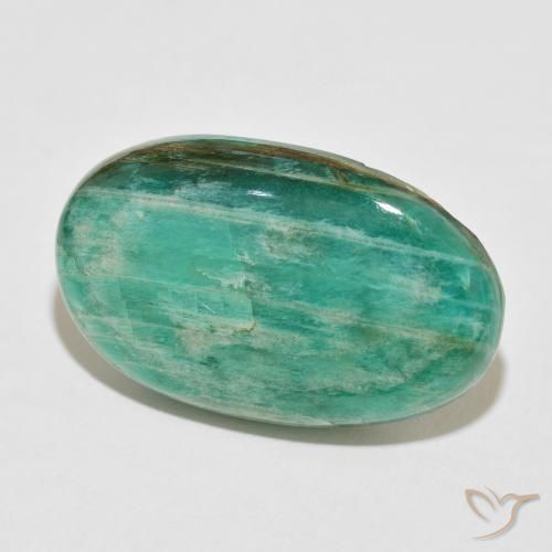 Amazzonite Verde freddo naturale da 40.10 ct, Ovale, Opaco