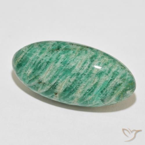 Amazzonite Verde medio naturale da 40.94 ct, Ovale, Opaco
