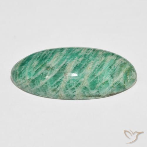 Amazzonite Verde medio naturale da 40.94 ct, Ovale, Opaco
