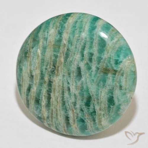 Amazzonite Verde Pino naturale da 62.29 ct, Rotondo, Opaco