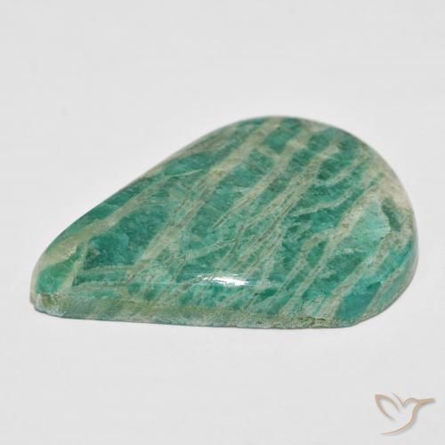 Amazzonite Verde Pino naturale da 55.77 ct, Forma a pera, Opaco