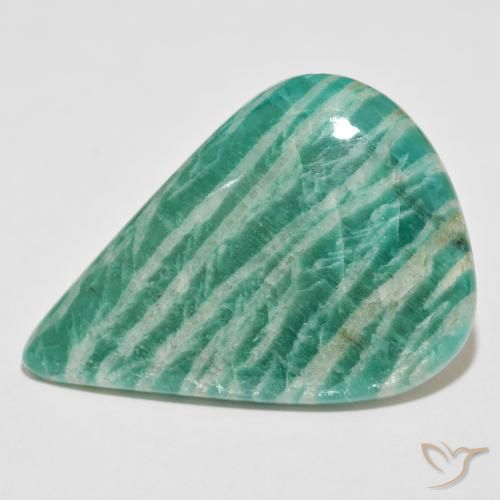 51.56ct Naturale Verde freddo Amazzonite, Forma a pera, Opaco