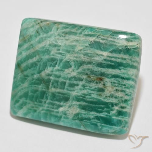 Amazzonite Verde freddo naturale da 75.66 ct, Cuscino, Opaco