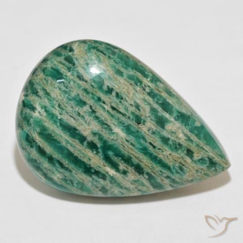 Amazzonite Verde Pino naturale da 60.98 ct, Forma a pera, Opaco