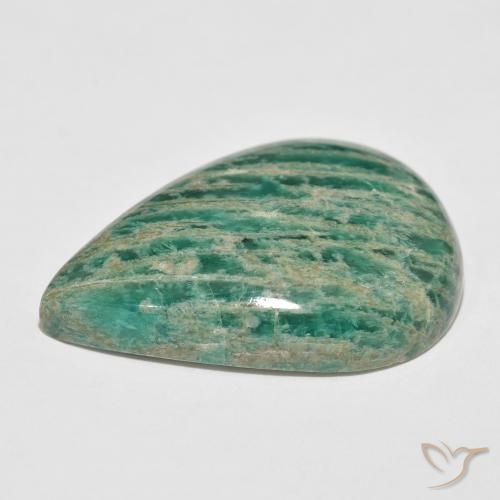 Amazzonite Verde Pino naturale da 60.98 ct, Forma a pera, Opaco