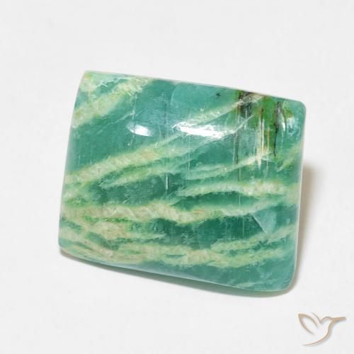 Amazzonite Verde medio naturale da 12.36 ct, Taglio a baguette, Opaco