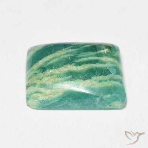 Amazzonite Verde medio naturale da 12.36 ct, Taglio a baguette, Opaco