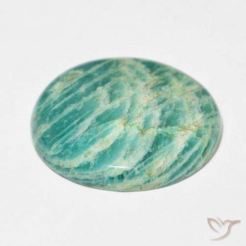 Amazzonite Verde Pino naturale da 44.87 ct, Ovale, Opaco