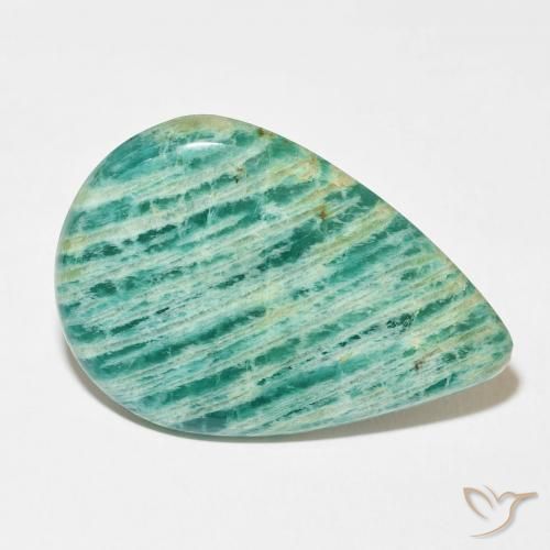 Amazzonite Verde freddo naturale da 32.33 ct, Forma a pera, Opaco