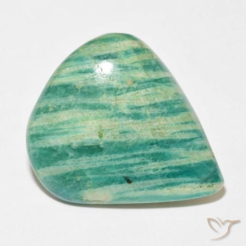 Amazzonite Verde medio naturale da 33.61 ct, Forma a pera, Opaco