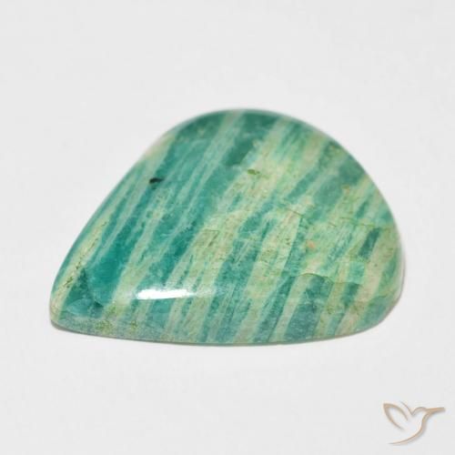 Amazzonite Verde medio naturale da 33.61 ct, Forma a pera, Opaco