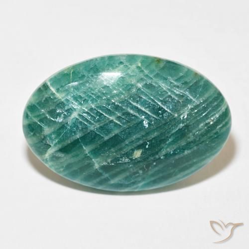 59.73ct Naturale Verde Pino Amazzonite, Ovale, Opaco