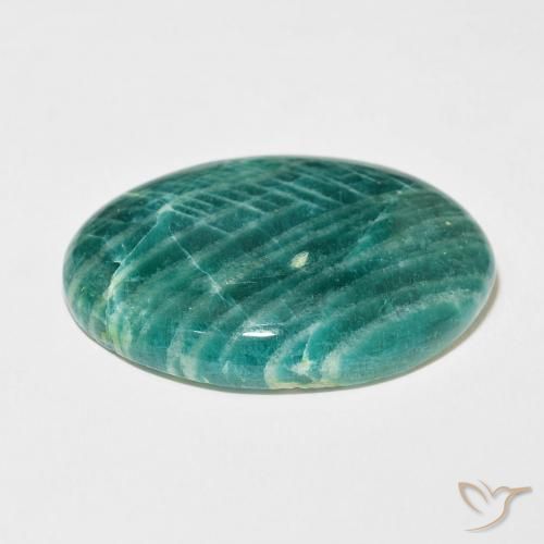 Amazzonite Verde Pino naturale da 59.73 ct, Ovale, Opaco