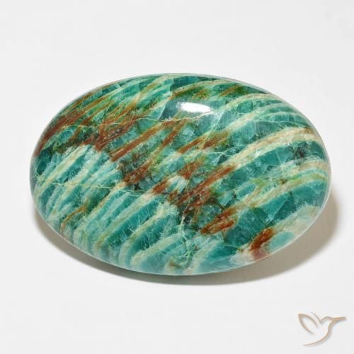 100.79ct Naturale Verde freddo Amazzonite, Ovale, Opaco
