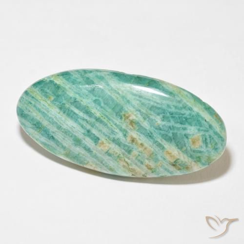 Amazzonite Verde Pino naturale da 61.60 ct, Ovale, Opaco