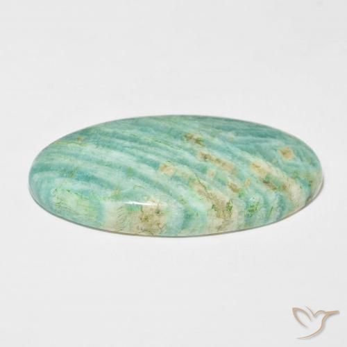 Amazzonite Verde Pino naturale da 61.60 ct, Ovale, Opaco