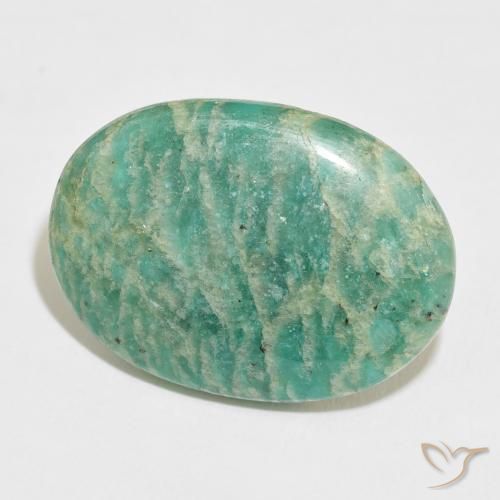 Amazzonite Verde multicolore naturale da 28.23 ct, Ovale, Opaco