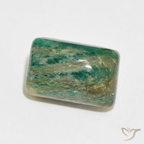 Amazzonite Verde medio naturale da 12.42 ct, Cuscino, Opaco
