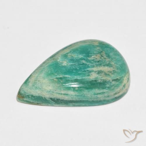 Amazzonite Verde medio naturale da 32.76 ct, Forma a pera, Opaco