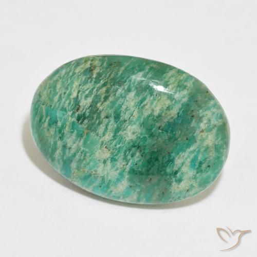 Amazzonite Verde medio naturale da 28.25 ct, Ovale, Opaco