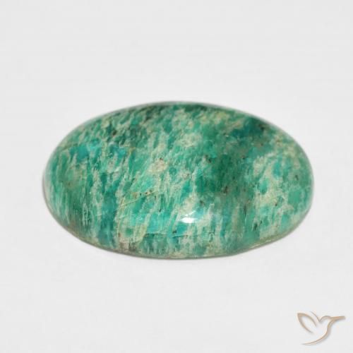 Amazzonite Verde medio naturale da 28.25 ct, Ovale, Opaco