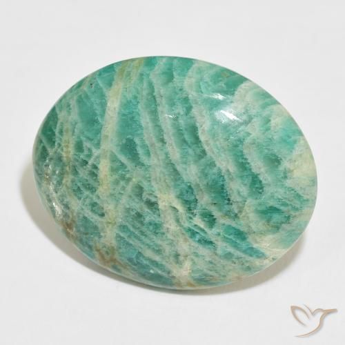 Amazzonite Verde multicolore naturale da 41.53 ct, Ovale, Opaco