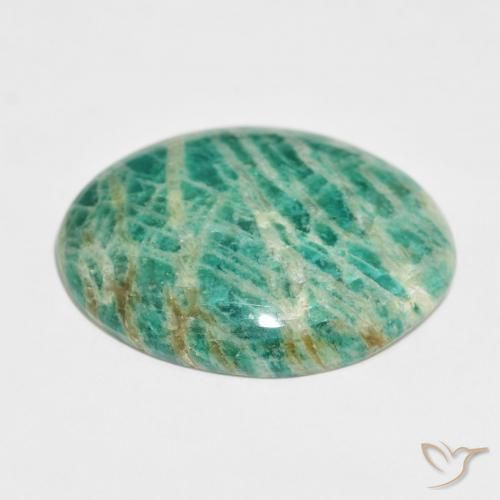Amazzonite Verde multicolore naturale da 41.53 ct, Ovale, Opaco