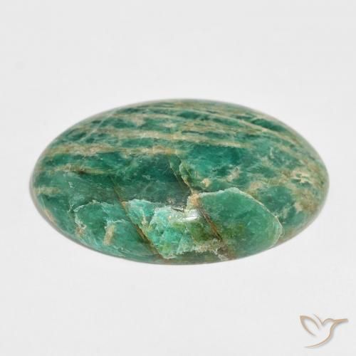 Amazzonite Verde multicolore naturale da 46.30 ct, Ovale, Opaco