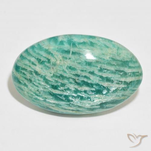 72.97ct Naturale Verde medio Amazzonite, Ovale, Opaco