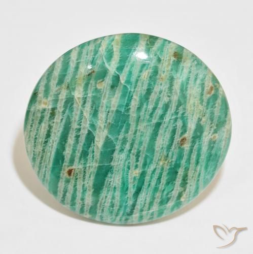 81.57ct Naturale Verde multicolore Amazzonite, Ovale, Opaco