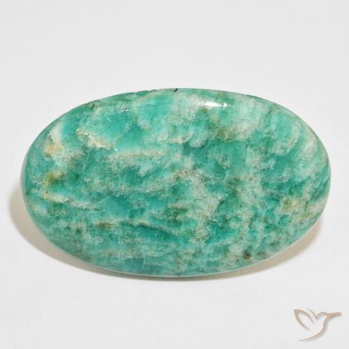 Amazzonite Verde multicolore naturale da 61.95 ct, Ovale, Opaco