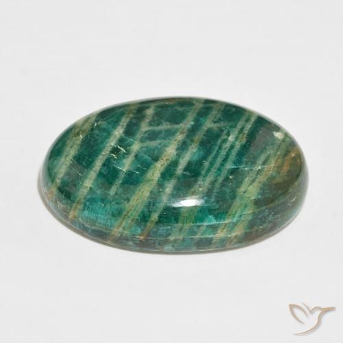 Amazzonite Verde scuro naturale da 57.90 ct, Ovale, Opaco